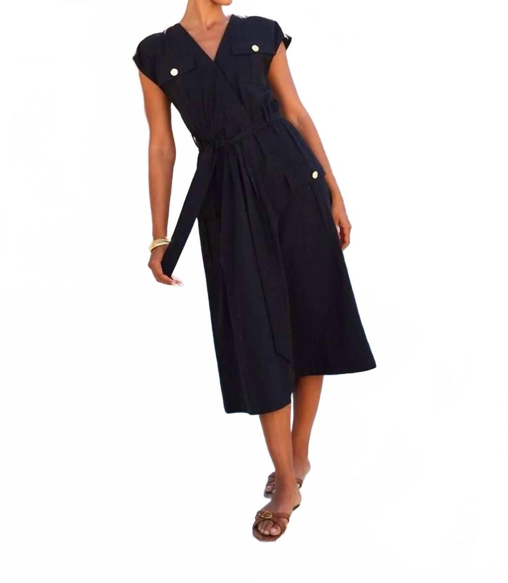 NEW FIFTEEN TWENTY women's darcie belted dress in black